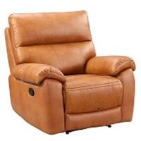 Radford Leather Electric Recliner 1 Seater Sofa In Tan