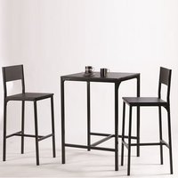 Radius Modern Bistro Table Set In Black With 2 Chairs Radius Modern Bistro Table Set In Black With 2 Chairs