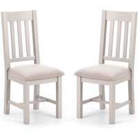 Raisie Light Grey Wooden Dining Chair in Pair