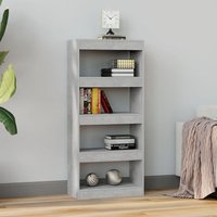 Product photograph of Raivos Wooden Bookshelf And Room Divider In Concrete Effect from Furniture in Fashion