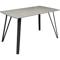 Raleigh Sintered Stone Ceramic Dining Table In Gloss Grey