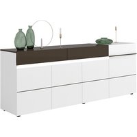 Ramet Large Sideboard In White Gloss And Grey Lacquered Ramet Large Sideboard In White Gloss And Grey Lacquered