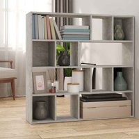 Ramona 105cm Wooden Book Shelf And Room Divider - Concrete Grey