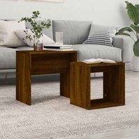 Ramona Wooden Nesting Coffee Table - Brown Oak