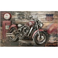 Red Beast Picture Metal Wall Art In Multicolor