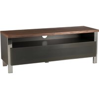 Reston Small Wooden TV Stand With Glass Door In Walnut