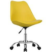 Regis PP Swivel Home And Office Chair In Yellow