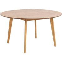 Reims Large Wooden Round Dining Table In Matt Oak