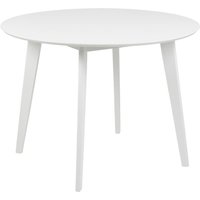 Reims Wooden Round Dining Table In White