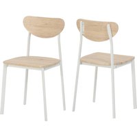 Furniture in Fashion Get 50% Off Pair of Rexford Light Oak Dining Chairs with White Frames