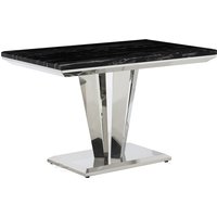 Richmond Marble Rectangular Dining Table In Black