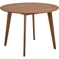 Riga Medium Wooden Round Dining Table In Walnut