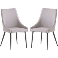 Remika Grey Fabric Dining Chair In A Pair