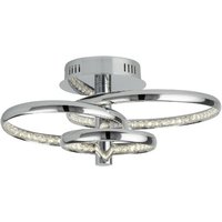 Rings Ceiling Flush Light In Chrome With Clear Crystal Rings Ceiling Flush Light In Chrome With Clear Crystal