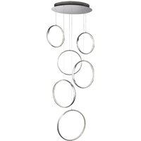 Rings LED Ceiling Light In Chrome With Clear Crystal Rings LED Ceiling Light In Chrome With Clear Crystal