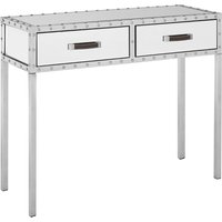 Rivota Mirrored Glass Console Table With 2 Drawers In Silver