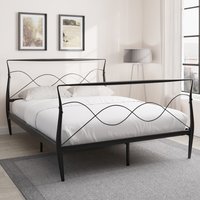 Rochelle Metal King Size Bed In Black