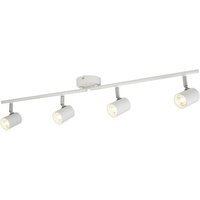 Rollo 4 Light Ceiling Split Bar In White And Chrome Rollo 4 Light Ceiling Split Bar In White And Chrome