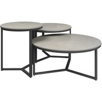 Rome Ceramic Nesting Coffee Tables In Grey