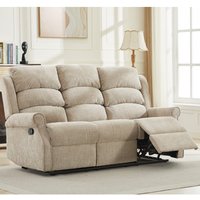 Rosenberg Fabric Recliner 3 Seater Sofa - Rabbit