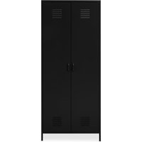Rumi Metal Wardrobe With 2 Doors In Black