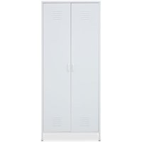 Rumi Metal Wardrobe With 2 Doors In White