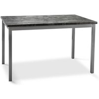 Ruston Large Gloss Dining Table In Grey Marble Effect
