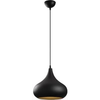 Saglam Metal Fat Bell Shape Ceiling Pendant Light in Black and Gold