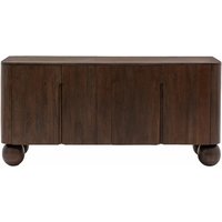 Salerno Mango Wood Sideboard With 4 Doors In Dark Wood