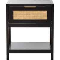 Salta Wooden Side Table With 1 Drawer In Black