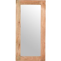 Salter Solid Mangowood Extra Long Wall Mirror In Rough Swan