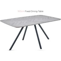 Sarlix Rectangular Wooden Dining Table in Grey