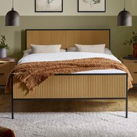 Sarnia Wooden King Size Bed - Brown