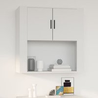 Sarnia Wooden Wall Storage Cabinet With 2 Doors In White