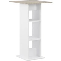 Sasha Square Wooden Bar Table In Concrete And White