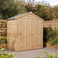Schijndel Small Wooden Garden Apex Shed With 2 Doors In Natural