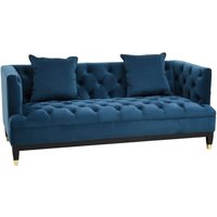 Scranton Fabric 2 Seater Sofa In Navy