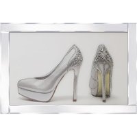 Selena Modern Glass Wall Art With Mirrored Frame