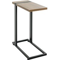 Senatobia Wooden End Table With Black Frame In Natural