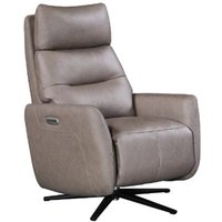 Seneca Leather Lift Electric Recliner Chair In Dark Taupe