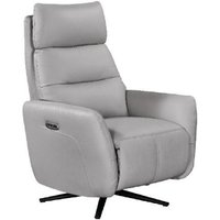 Seneca Leather Recliner Chair In Cloud
