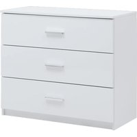 Senoia High Gloss Chest Of 3 Drawers In White