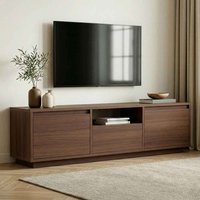 Sentinel Wooden TV Stand with 3 Doors in Milano Walnut