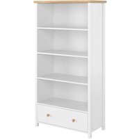 Sevilla Kids Wooden Bookcase With 3 Shelves In Matt White