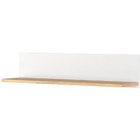 Sevilla Wooden Wall Shelf In Matt White And Oak