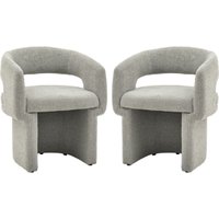 Shafter Grey Fabric Dining Chairs In Pair