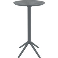 Shipley 60cm Polypropylene Bar Table In Dark Grey