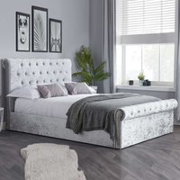 Siena Fabric Ottoman Storage King Size Bed In Crushed Velvet