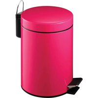 Sierra Metal 3 Litre Pedal Bin In Hot Pink