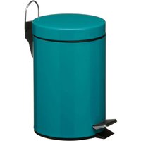 Sierra Metal 3 Litre Pedal Bin In Turquoise